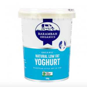 Barambah Organics Low Fat Natural Yoghurt 500g