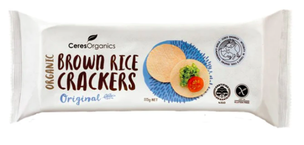 Ceres Organics Brown Rice Crackers Original 115g Panetta Mercato