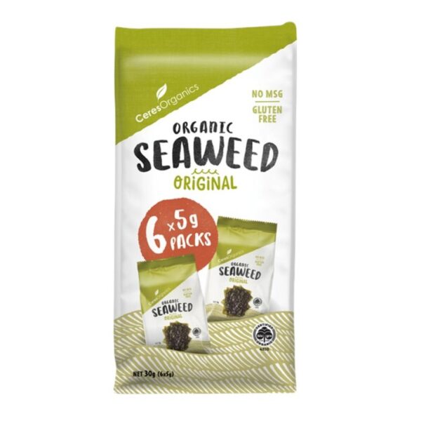 Ceres Organics Seaweed Original Multipack 6x5g Panetta Mercato