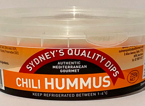 Sydney’s Quality Dips Chilli Hummus 250g Panetta Mercato