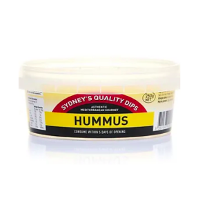 Sydney’s Quality Dips Hummus Dip 200g panetta mercato