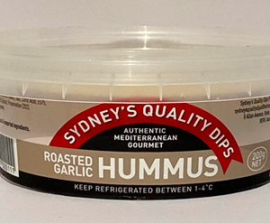 Sydney’s Quality Dips Roast Garlic Hummus 200g Panetta Mercato