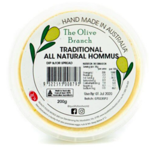 The Olive Branch Traditional All Natural Hommus 200g Panetta Mercato