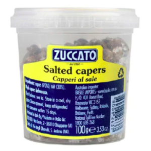 Zuccato Capers In Salt 100g Panetta Mercato