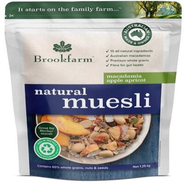 Brookfarm Natural Macadamia Apricot Muesli 1.25kg Panetta Mercato