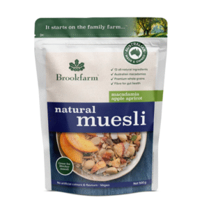 Brookfarm Natural Macadamia Apricot Muesli 500g Panetta Mercato