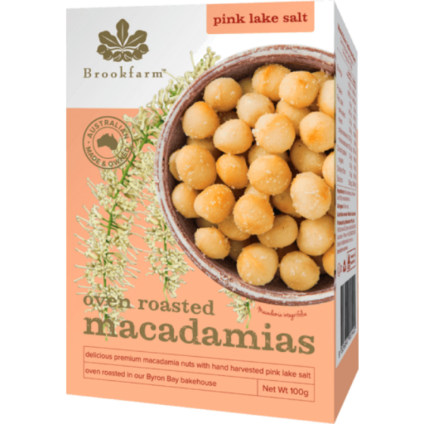 Brookfarm Oven Roasted Pink Lake Salt Macadamias 100g Panetta Mercato