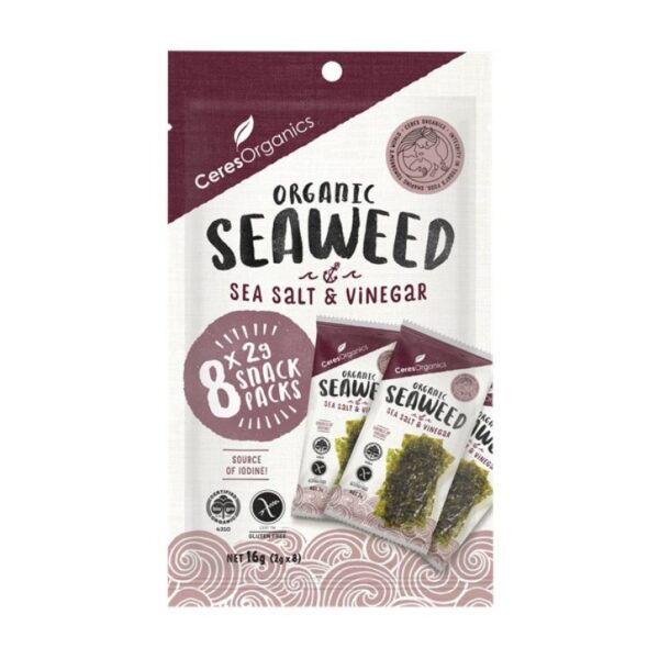 Ceres Organics Seaweed Sea Salt and Vinegar Multipack 8x2g Panetta Mercato