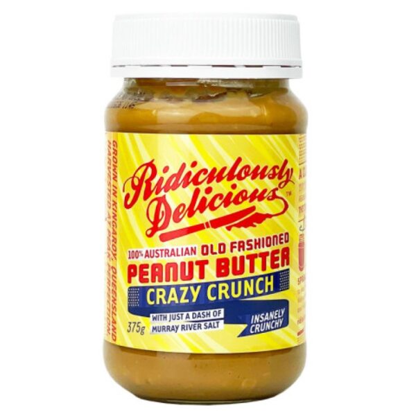 Ridiculously Delicious Crazy Crunch Peanut Butter 375g Panetta Mercato