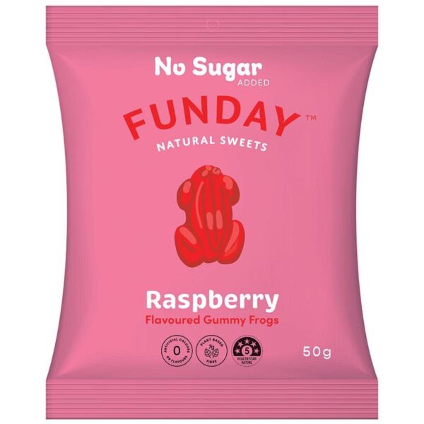 Funday Raspberry Gummy Frogs 50g Panetta Mercato