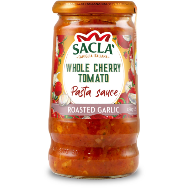 Sacla Cherry Tomato Roasted Garlic Pasta Sauce 420g Panetta Mercato