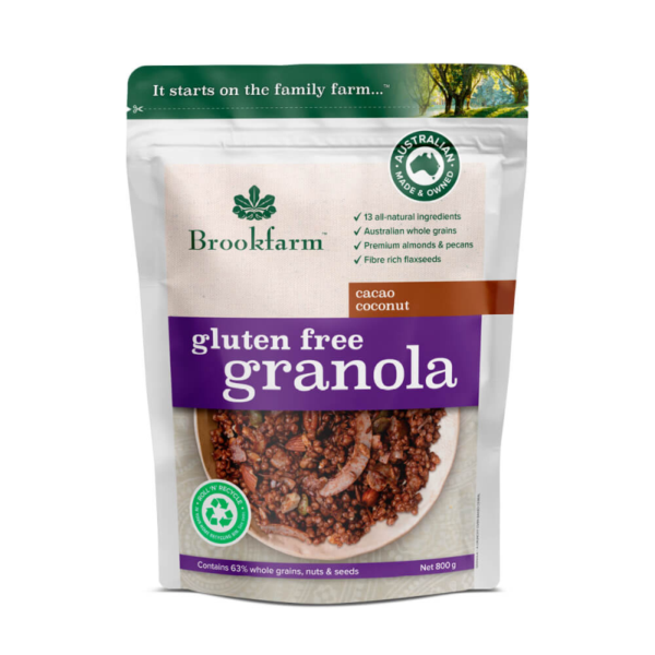 Brookfarm Gluten Free Granola Cacao Coconut 800g Panetta Mercato