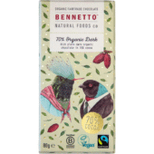 Bennetto 70% Organic Dark Chocolate 80g Panetta Mercato