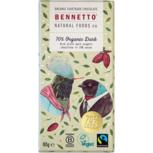 Bennetto 70% Organic Dark Chocolate 80g Panetta Mercato