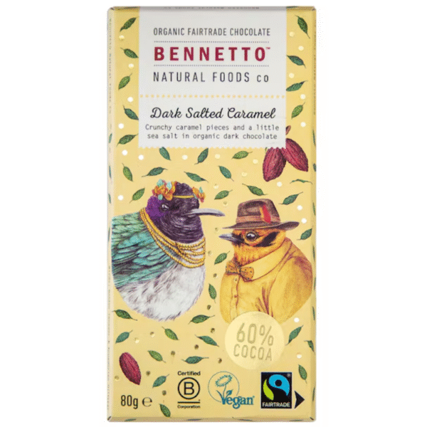Bennetto Dark Salted Caramel Chocolate 80g Panetta Mercato