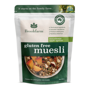 Brookfarm Gluten Free Macadamia Apple Apricot Muesli 950g Panetta Mercato