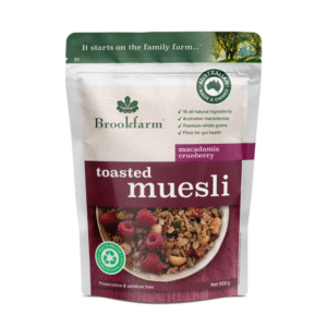 Brookfarm Toasted Macadamia Cranberry Muesli 500g Panetta Mercato